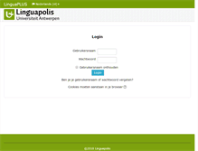 Tablet Screenshot of elearning.linguapolis.be